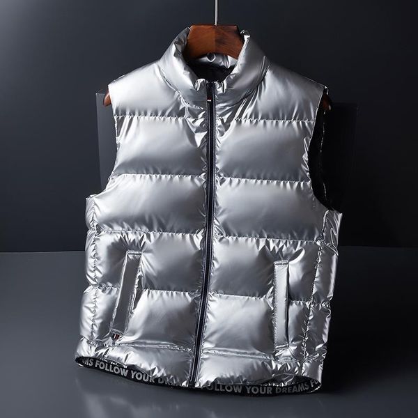 men's vests tool plus size 8xl bright casual down cotton slim fit waistcoat men wear winter warm sleevless mens jacket sleeveless, Black;white
men's vests tool plus size 8xl bright casual down cotton slim fit waistcoat men wear winter warm sleevless mens jacket sleeveless, Black;white