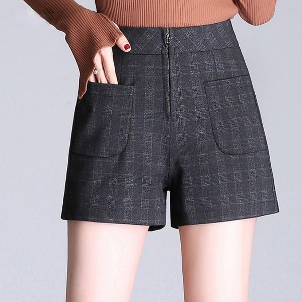 women's shorts 2021 spring women casual high waist female palid half- length zipper lady elegant pockets loose r10, White;black
women's shorts 2021 spring women casual high waist female palid half- length zipper lady elegant pockets loose r10, White;black