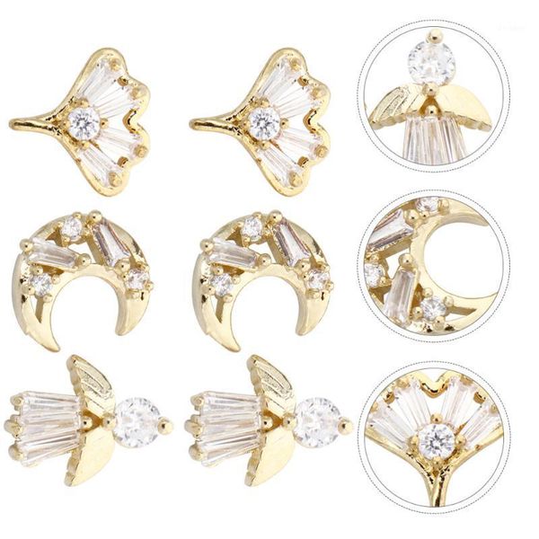 6pcs alloy zircon manicure decor delicate nail art parts diy ornaments1, Silver;gold
6pcs alloy zircon manicure decor delicate nail art parts diy ornaments1, Silver;gold