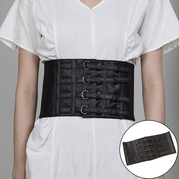 belts fashion retro women waist shape corset wide elastic faux leather black belt chic lady stretch waistband 2021, Black;brown
belts fashion retro women waist shape corset wide elastic faux leather black belt chic lady stretch waistband 2021, Black;brown