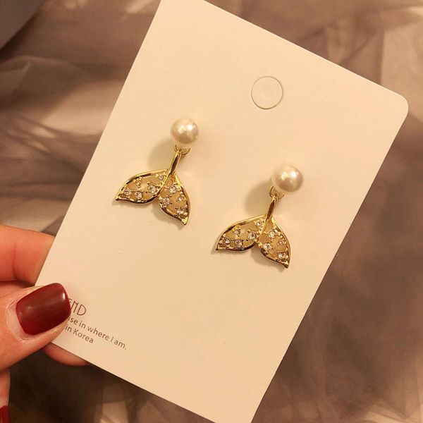 korean light luxury s925 silver needle hollow dream catcher beauty fishtail temperament diamond pearl versatile earrings, Black
korean light luxury s925 silver needle hollow dream catcher beauty fishtail temperament diamond pearl versatile earrings, Black
