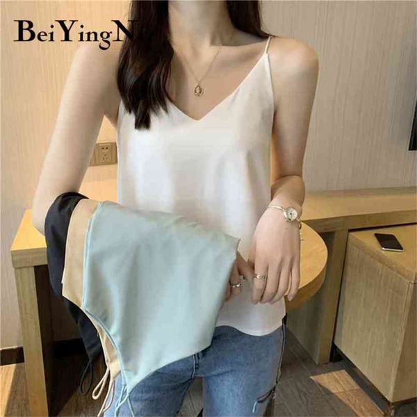 womens chiffon tank camis plain harajuku casual v-neck vintage strap female streetwear office ladies roupas 210506, White
womens chiffon tank camis plain harajuku casual v-neck vintage strap female streetwear office ladies roupas 210506, White