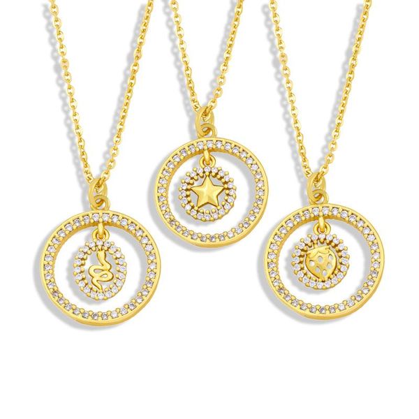 pendant necklaces flola gold chain snake star necklace for women copper cz white stone round short girls jewelry nkey17, Silver
pendant necklaces flola gold chain snake star necklace for women copper cz white stone round short girls jewelry nkey17, Silver