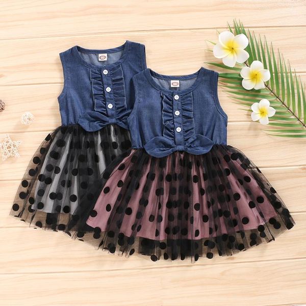 girl's dresses girls kids cowboy summer fashion princess jeans pathwork clothing with bowknot children dot mesh beach costume jyf, Red;yellow
girl's dresses girls kids cowboy summer fashion princess jeans pathwork clothing with bowknot children dot mesh beach costume jyf, Red;yellow