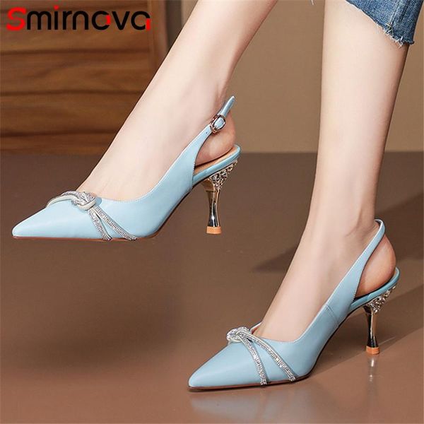 dress shoes smirnova 2021 est pumps women single slingback genuine leather footwear pointed toe thin high heels wedding lady, Black
dress shoes smirnova 2021 est pumps women single slingback genuine leather footwear pointed toe thin high heels wedding lady, Black