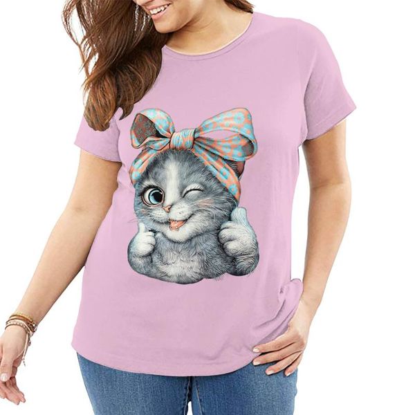 women's t-shirt fashion pink cotton t shirts women plus size kawaii cat pattern oversized t-shirts for big lady summer workout tee xl-, White
women's t-shirt fashion pink cotton t shirts women plus size kawaii cat pattern oversized t-shirts for big lady summer workout tee xl-, White