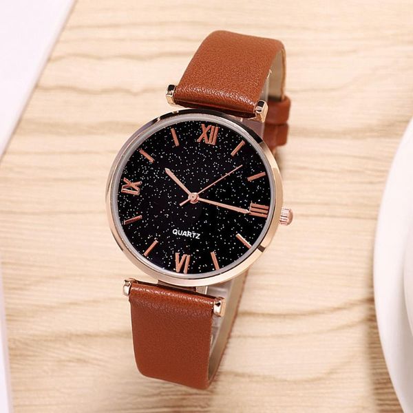 wristwatches fashion luxury watch men women stars little point frosted quartz leather band analog wrist ladies, Slivery;brown
wristwatches fashion luxury watch men women stars little point frosted quartz leather band analog wrist ladies, Slivery;brown