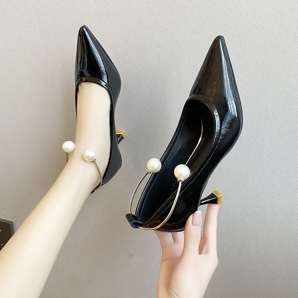 elegant mid heel shoes women pearl wine red suede pointed toe pumps brand party wedding shallow thick heel shoes bridal footwear, Black
elegant mid heel shoes women pearl wine red suede pointed toe pumps brand party wedding shallow thick heel shoes bridal footwear, Black