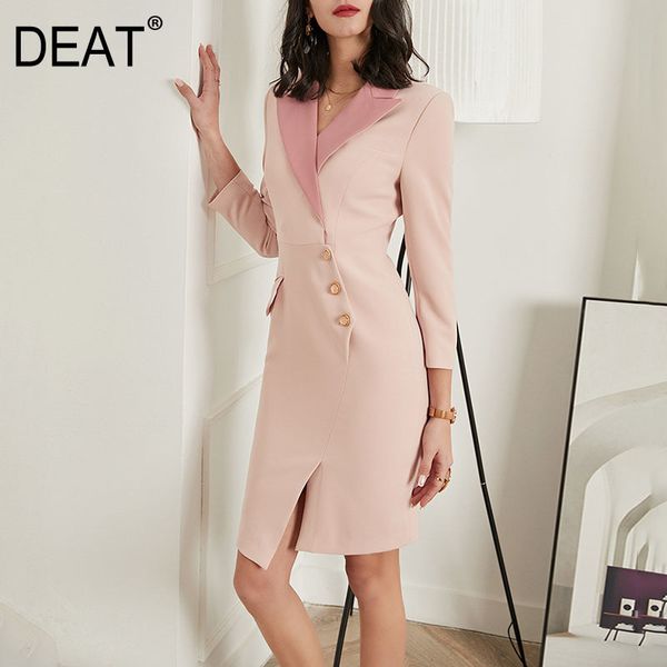 deat women pink patchwork asymmetrical pockets single breasted dress new notched long sleeve slim fit fashion summer 7e1094 210428, Black;gray
deat women pink patchwork asymmetrical pockets single breasted dress new notched long sleeve slim fit fashion summer 7e1094 210428, Black;gray