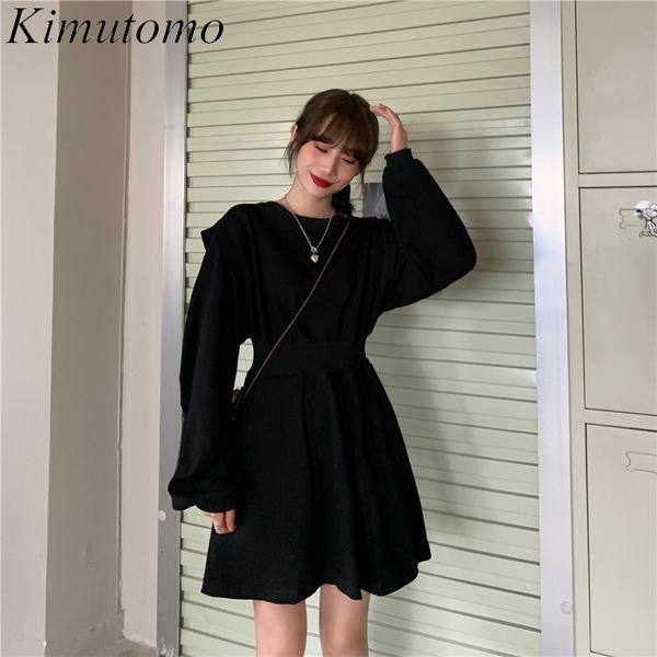 kimutomo gentle women dress autumn korean fashion female o-neck high waist patchwork long sleeve mini vestidos outwear 210521, Black;gray
kimutomo gentle women dress autumn korean fashion female o-neck high waist patchwork long sleeve mini vestidos outwear 210521, Black;gray