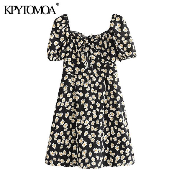 women fashion floral print mini dress vintage tied v neck puff sleeve back zipper female dresses vestidos mujer 210416, Black;gray
women fashion floral print mini dress vintage tied v neck puff sleeve back zipper female dresses vestidos mujer 210416, Black;gray