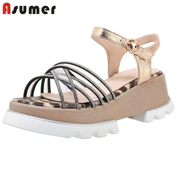 platform sandals women genuine leather shoes crystal pvc leopard casual summer wedges ladies, Black
platform sandals women genuine leather shoes crystal pvc leopard casual summer wedges ladies, Black