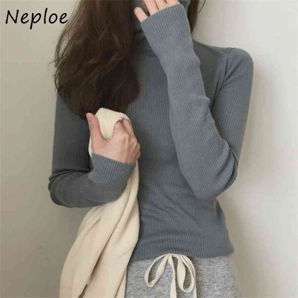 high neck long sleeve pullover knit sweater women candy color simple slim fit pull femme spring all match sueter 210422, White;black
high neck long sleeve pullover knit sweater women candy color simple slim fit pull femme spring all match sueter 210422, White;black