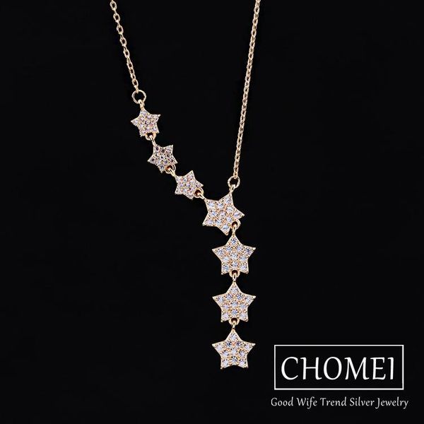 chomel singapore brand necklace stars full diamonds collarbone chain pendant necklaces, Silver
chomel singapore brand necklace stars full diamonds collarbone chain pendant necklaces, Silver