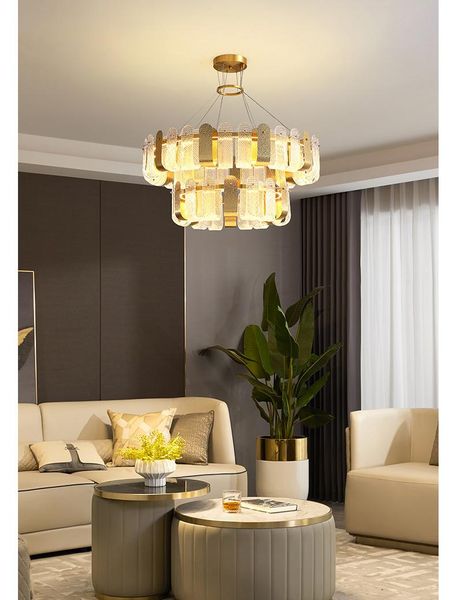 pendant lamps light luxury crystal chandelier creative 2-layer copper lamp anti-corrosion and high transmission for living room/bedroom
pendant lamps light luxury crystal chandelier creative 2-layer copper lamp anti-corrosion and high transmission for living room/bedroom