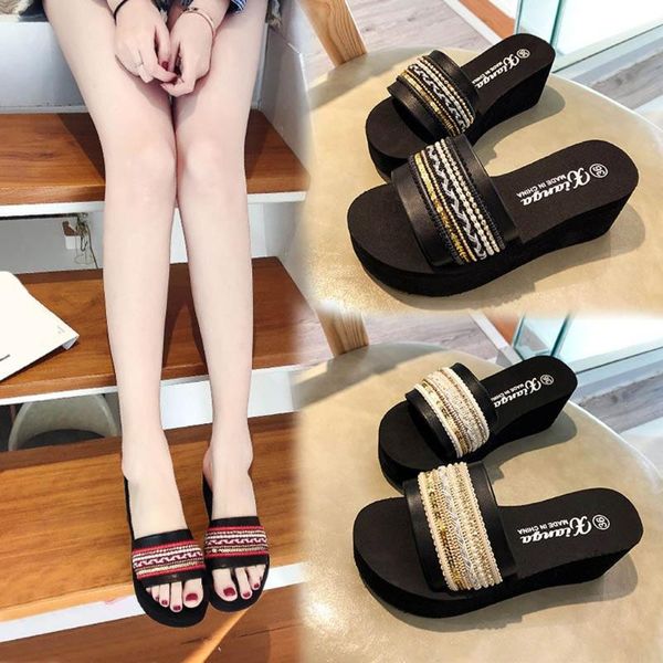 slippers women fashion striped pu outdoor summer beach female shoes platform dropship 53020, Black
slippers women fashion striped pu outdoor summer beach female shoes platform dropship 53020, Black