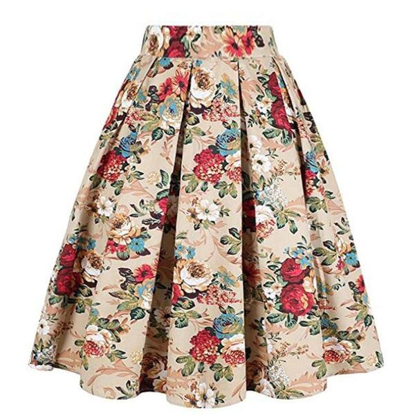 skirts summer preppy style women short skirt high waist plus size floral printed jupe longo elegant vintage pleated womens 50s, Black
skirts summer preppy style women short skirt high waist plus size floral printed jupe longo elegant vintage pleated womens 50s, Black