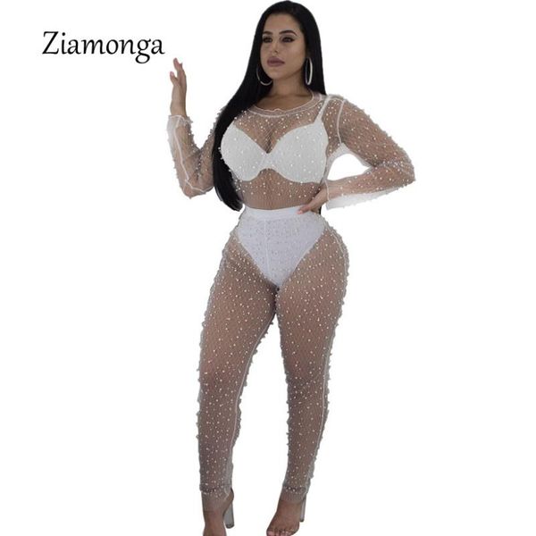 women's jumpsuits & rompers ziamonga 2021 solid color see through women bodycon ladies hollow out beaded womens, Black;white
women's jumpsuits & rompers ziamonga 2021 solid color see through women bodycon ladies hollow out beaded womens, Black;white