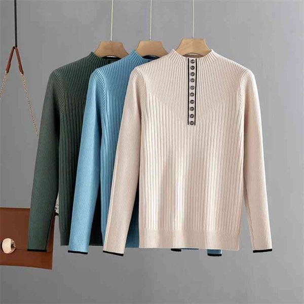 bygouby botton fashion women autumn winter warm sweater thick knitted pullover jumper female slime rib sweater 210806, White;black
bygouby botton fashion women autumn winter warm sweater thick knitted pullover jumper female slime rib sweater 210806, White;black