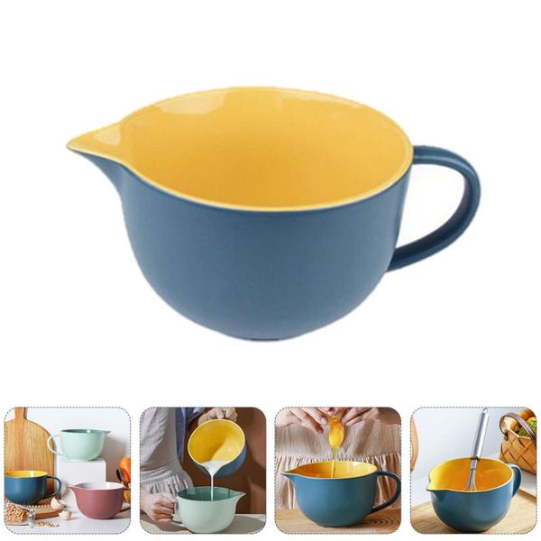 bowls 1pc multifunctional mixing bowl egg holder baking mix (yellow blue)