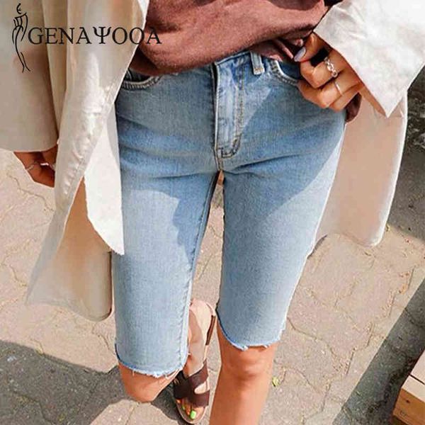 genayooa summer women higt waist biker demin casual elastic female jean shorts streetwear capri short 210417, White;black
genayooa summer women higt waist biker demin casual elastic female jean shorts streetwear capri short 210417, White;black