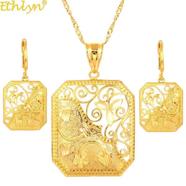 earrings & necklace ethlyn fashion durable yellow gold color two pcs jewelry sets ,square shape pendant dangle s304, Silver
earrings & necklace ethlyn fashion durable yellow gold color two pcs jewelry sets ,square shape pendant dangle s304, Silver
