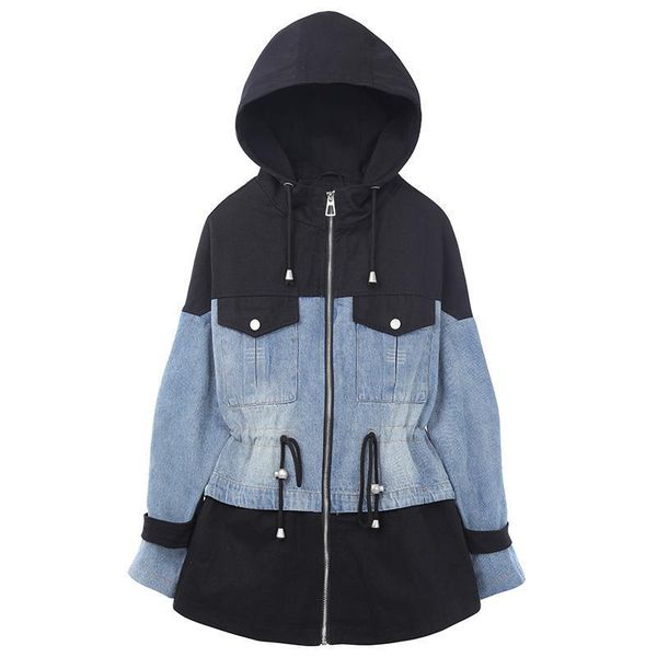 women's trench coats windbreaker cowgirl jacket women mid-length hooded outerwear 2021 fashion large size denim jackets loose coat fema, Tan;black
women's trench coats windbreaker cowgirl jacket women mid-length hooded outerwear 2021 fashion large size denim jackets loose coat fema, Tan;black