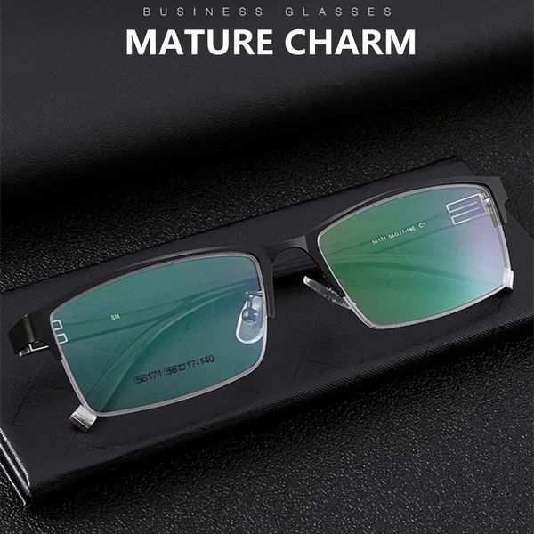 fashion sunglasses frames trend pure titanium glasses men and women half frame diopter business office optical myopia eyeglasse, Black
fashion sunglasses frames trend pure titanium glasses men and women half frame diopter business office optical myopia eyeglasse, Black