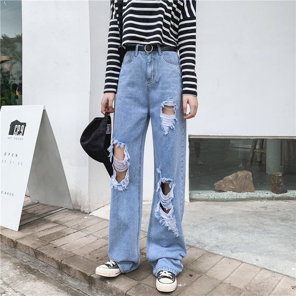 women's jeans spring autumn 2021 hip hop high waist ripped female summer loose large size fat 5x wide leg straight mopping denim, Blue
women's jeans spring autumn 2021 hip hop high waist ripped female summer loose large size fat 5x wide leg straight mopping denim, Blue