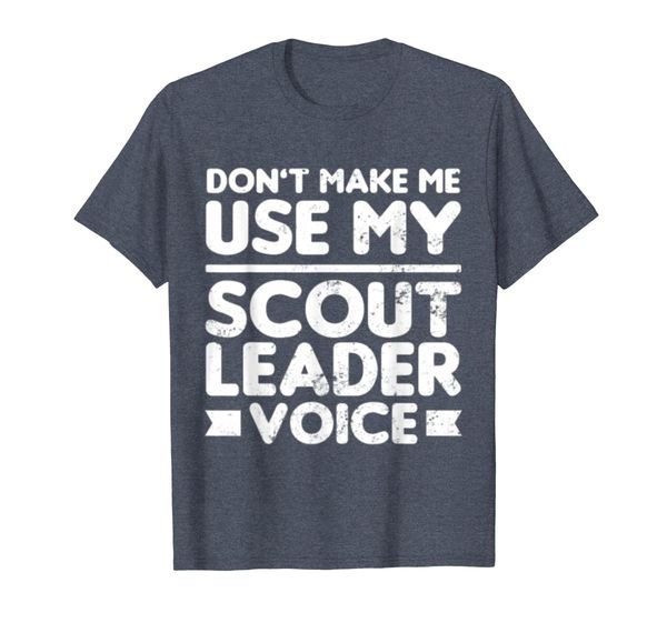 scout leader don't make me use voice gift t-shirt, White;black 
scout leader don't make me use voice gift t-shirt, White;black