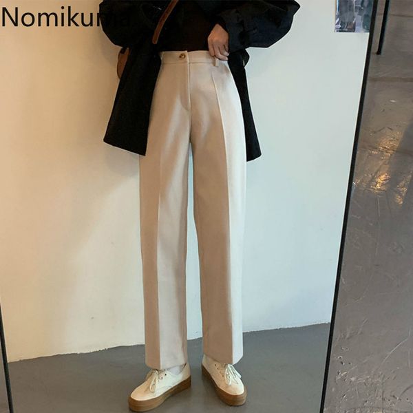 nomikuma casual all-match high waist pants women solid color loose straight trousers female winter clothes warm pantalones 3d709 210514, Black;white
nomikuma casual all-match high waist pants women solid color loose straight trousers female winter clothes warm pantalones 3d709 210514, Black;white