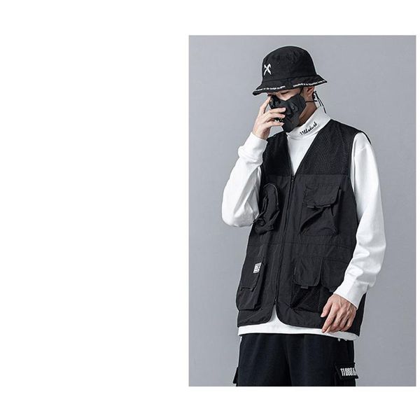 spring men's functional tooling vest loose men women ins multi-pocket trendy jacket jackets, Black;brown
spring men's functional tooling vest loose men women ins multi-pocket trendy jacket jackets, Black;brown
