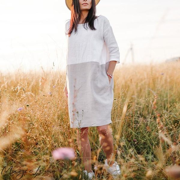 casual dresses 2021 elegant cotton linen women patchwork o neck loose pockets summer tunic dress vestidos plus size 121530wla, Black;gray
casual dresses 2021 elegant cotton linen women patchwork o neck loose pockets summer tunic dress vestidos plus size 121530wla, Black;gray