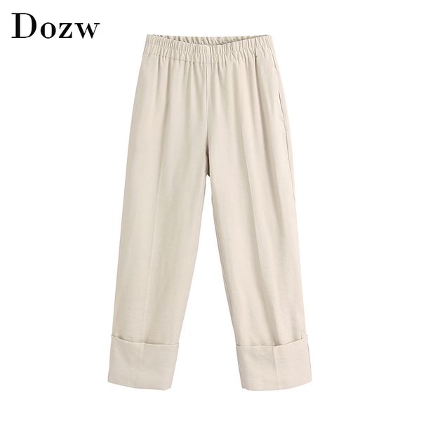 fashion women casual long pants solid high waist pleated wide leg pants office wear pockets ladies cuff trousers 210414, Black;white
fashion women casual long pants solid high waist pleated wide leg pants office wear pockets ladies cuff trousers 210414, Black;white