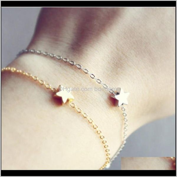 link, bracelets drop delivery 2021 fashion jewelry simple star shape sier or gold colour metal plated chain for women hand bracelet gift imw, Black
link, bracelets drop delivery 2021 fashion jewelry simple star shape sier or gold colour metal plated chain for women hand bracelet gift imw, Black