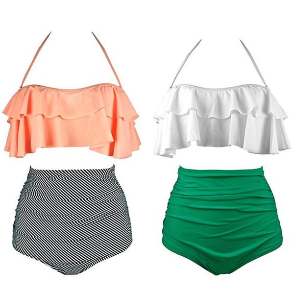 one-piece suits women ruffles swimwear swimsuit high waist female retro beachwear brazilian bikini set
one-piece suits women ruffles swimwear swimsuit high waist female retro beachwear brazilian bikini set