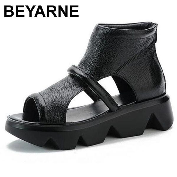 sandals beyarne roman style summer fish mouth genuine leather boots women platform non-slip increased, Black
sandals beyarne roman style summer fish mouth genuine leather boots women platform non-slip increased, Black