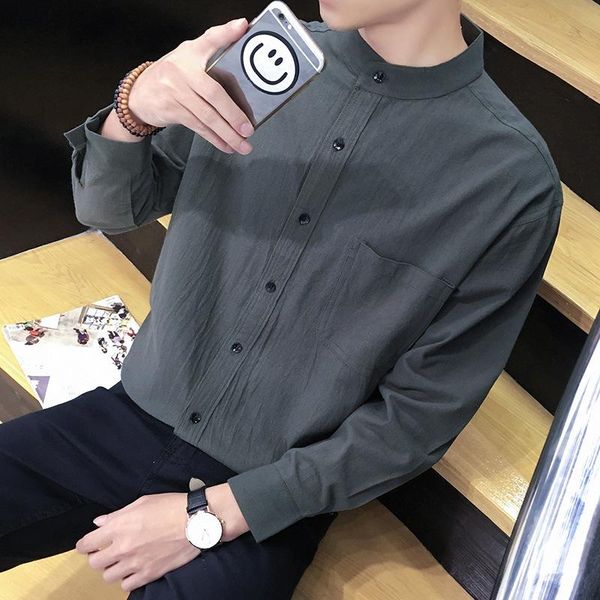 men's casual shirts qiwn autumn shirt loose long-sleeved linen cotton white mens dress for men, White;black
men's casual shirts qiwn autumn shirt loose long-sleeved linen cotton white mens dress for men, White;black