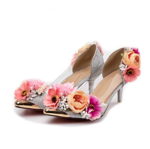 dress shoes 2021 women flowers sweet style for pink flower wedding high heel silver slip-on pumps party, Black
dress shoes 2021 women flowers sweet style for pink flower wedding high heel silver slip-on pumps party, Black