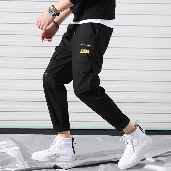 men's loose cargo pants multi-packet pencil for mens 2021 summer casual japan style elastic waist trousers male, Black
men's loose cargo pants multi-packet pencil for mens 2021 summer casual japan style elastic waist trousers male, Black