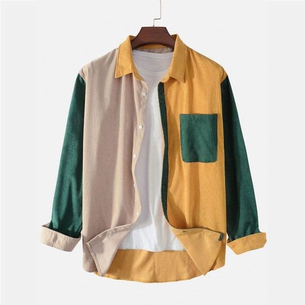 men's casual shirts lapel long-sleeved shirt spring fashion daily corduroy, White;black
men's casual shirts lapel long-sleeved shirt spring fashion daily corduroy, White;black