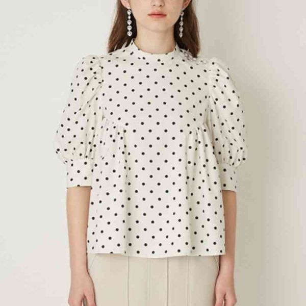 polka dot blouse woman peter pan shirts summer fashion puff short sleeve blusas mujer de moda stand collar women 210514, White
polka dot blouse woman peter pan shirts summer fashion puff short sleeve blusas mujer de moda stand collar women 210514, White