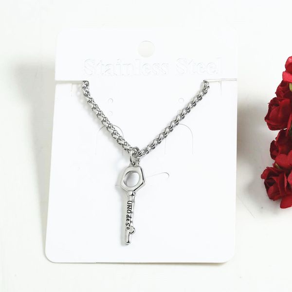 fashion women men silver color gold stainless steel hollow lock key uno de50 chain pendants neckalce jewelry
fashion women men silver color gold stainless steel hollow lock key uno de50 chain pendants neckalce jewelry