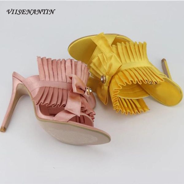 slippers crystal bow folds spring and summer stiletto fashion show high heel sandals women, Black
slippers crystal bow folds spring and summer stiletto fashion show high heel sandals women, Black