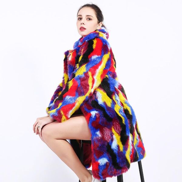 women's fur & faux color jacket winter thick warm long windbreaker reversible plush fake coat women clothing plus size, Black
women's fur & faux color jacket winter thick warm long windbreaker reversible plush fake coat women clothing plus size, Black