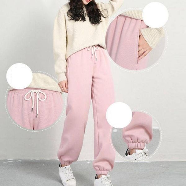 women's pants & capris women solid color elastic waist drawstring autumn winter lace-up thicken pockets sweatpants for daily wear, Black;white
women's pants & capris women solid color elastic waist drawstring autumn winter lace-up thicken pockets sweatpants for daily wear, Black;white