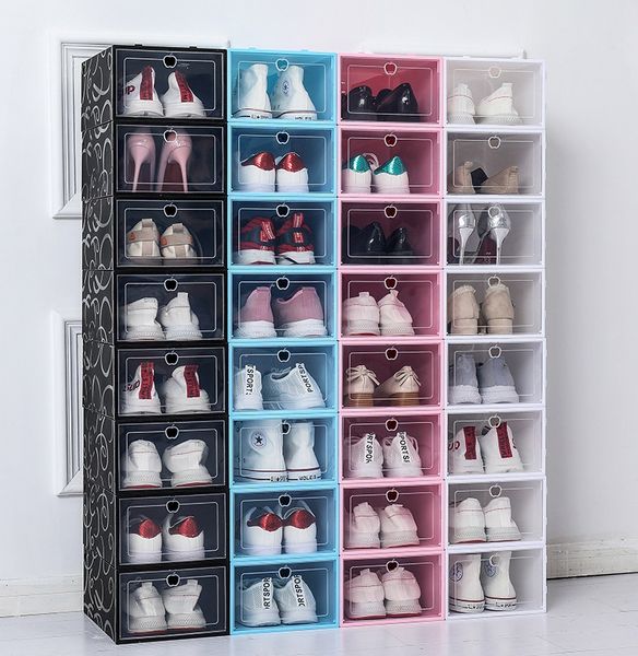 thicken plastic shoe boxes clear dustproof shoe storage box transparent flip candy color stackable shoes organizer wholesale
thicken plastic shoe boxes clear dustproof shoe storage box transparent flip candy color stackable shoes organizer wholesale