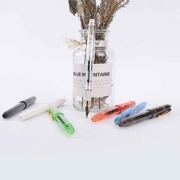 pcs transparent demonstration color ink 0.5mm fountain pen plastic student calligraphy office gifts pens
pcs transparent demonstration color ink 0.5mm fountain pen plastic student calligraphy office gifts pens