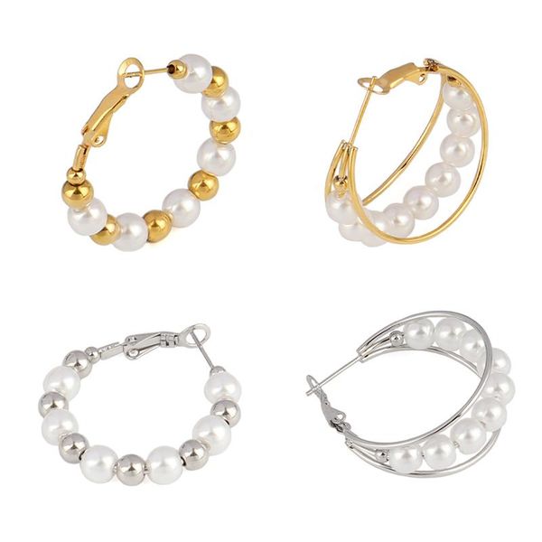 hoop & huggie punk big pearl earring stainless steel for womens 2021 gold earrings hoops charm jewelry gift, Golden;silver
hoop & huggie punk big pearl earring stainless steel for womens 2021 gold earrings hoops charm jewelry gift, Golden;silver