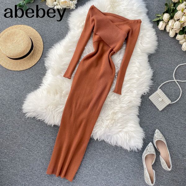 slim 2021 off shoulder cross criss autumn knit sweater midi long dress bodycon party winter women casual elegant vestidos, Black;gray
slim 2021 off shoulder cross criss autumn knit sweater midi long dress bodycon party winter women casual elegant vestidos, Black;gray